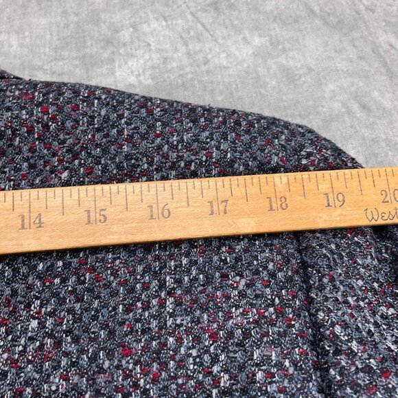 George Lawrence‎ Blazer Men 42 Black Red Wool Tweed Classic Career Jacket VTG - Picture 7 of 13